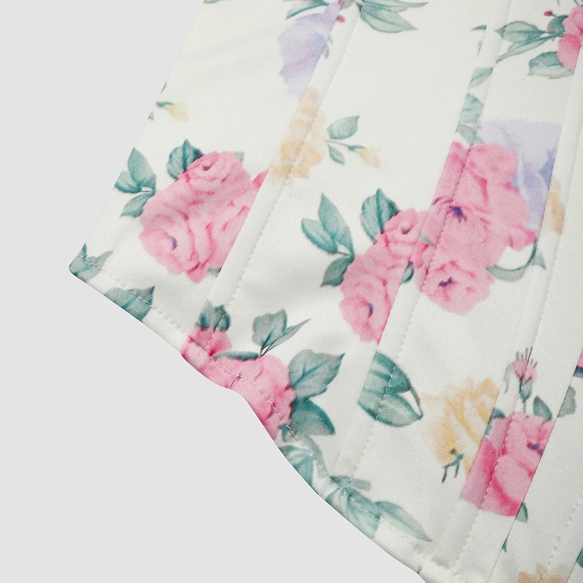 Summer Women Floral Y2K Crop Tops Printed Sleeveless Fishbone Corset Woman Sexy Backless Slim Strapless Streetwear Camisole
