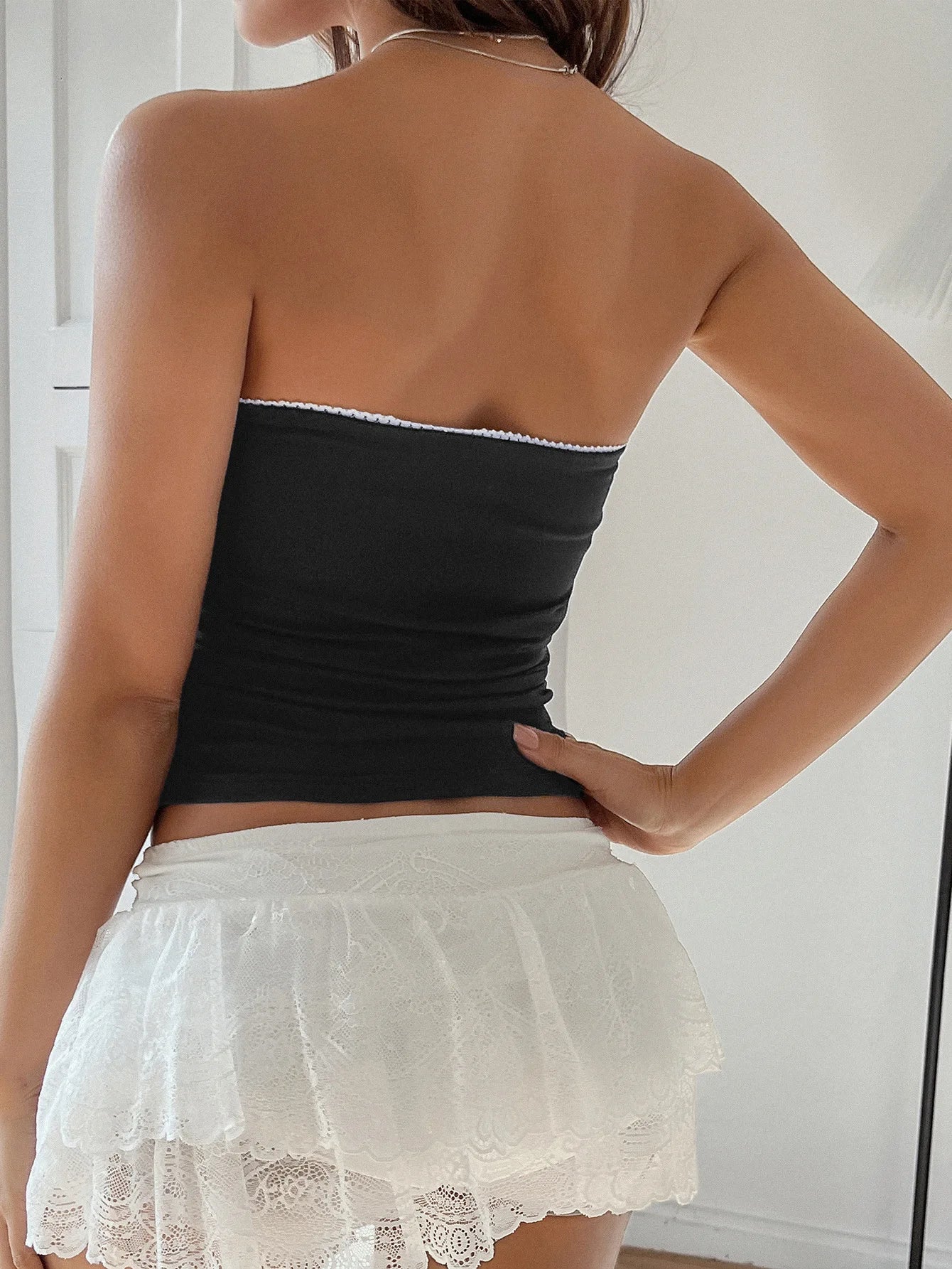 Spring Summer Women's Top Basic Bow Crop Top Lady Sweet Casual Tank Top Vacation Beach Dress up Korean Blouse Female Clothes