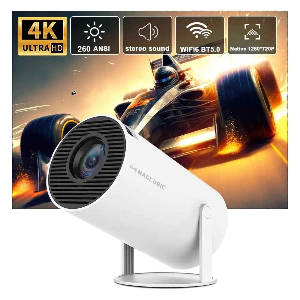 HY300 Pro 4K Projector-Android 11 Dual Wifi6 260ANSI, 1080P 1280*720P Home Cinema Projetor